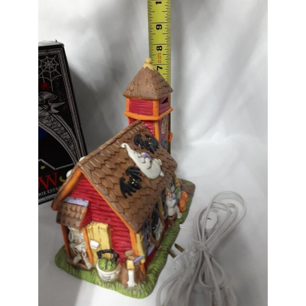 Cannon Falls Creepy Hollow LITTLE DEAD SCHOOLHOUSE Mini Light Up Halloween House - Picture 10 of 13
